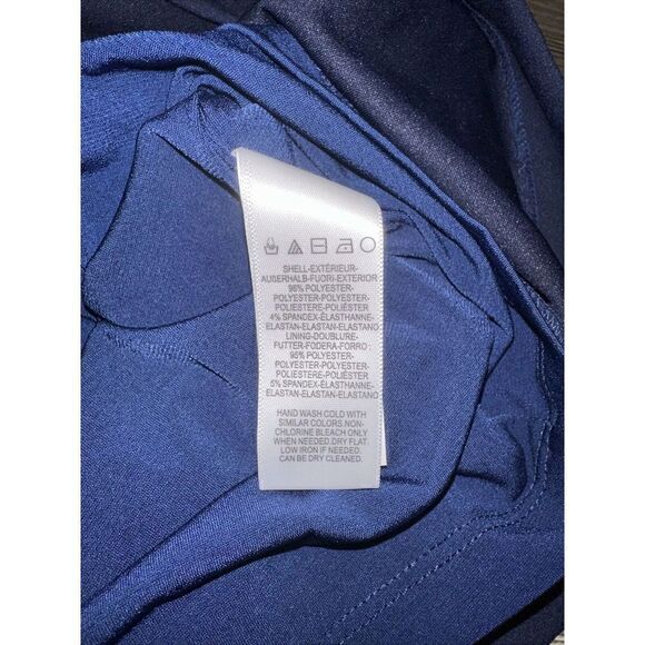 Dress the Population Dana Wrap Waist Cocktail Dress in Navy Size X-Large. $188. - Picture 8 of 9